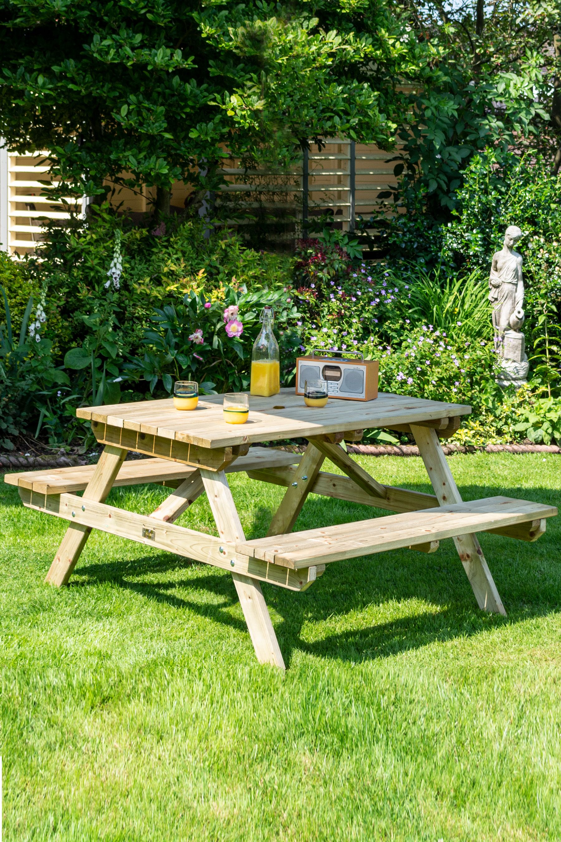 Rowlinson 6ft picnic bench best sale