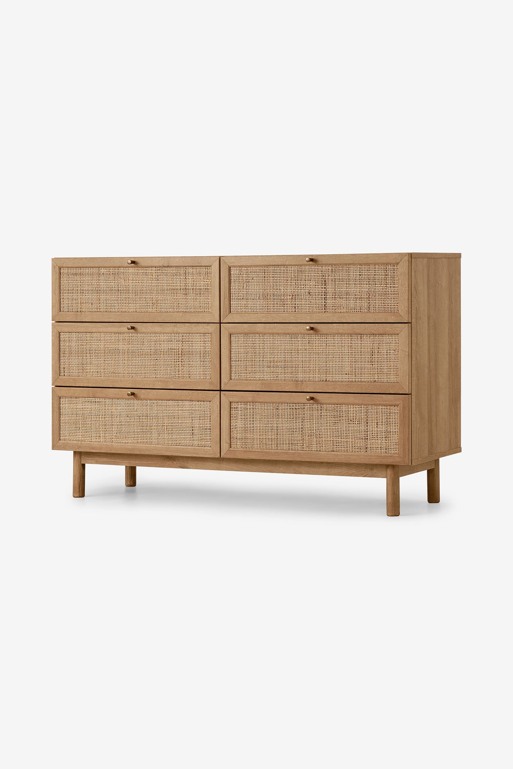Buy MADE.COM Oak Effect Pavia Natural Rattan Wide Chest of Drawers