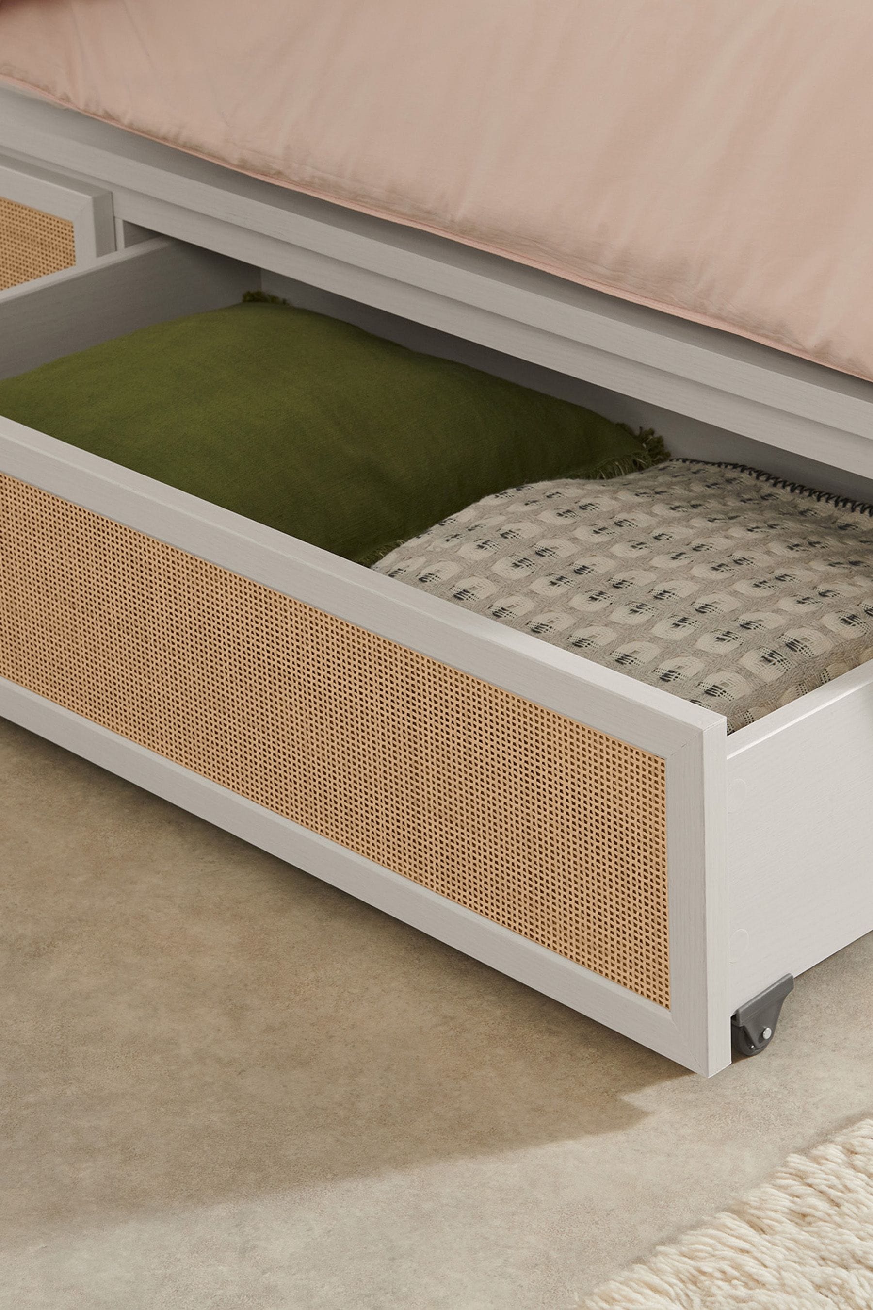 Rattan bed hotsell with storage