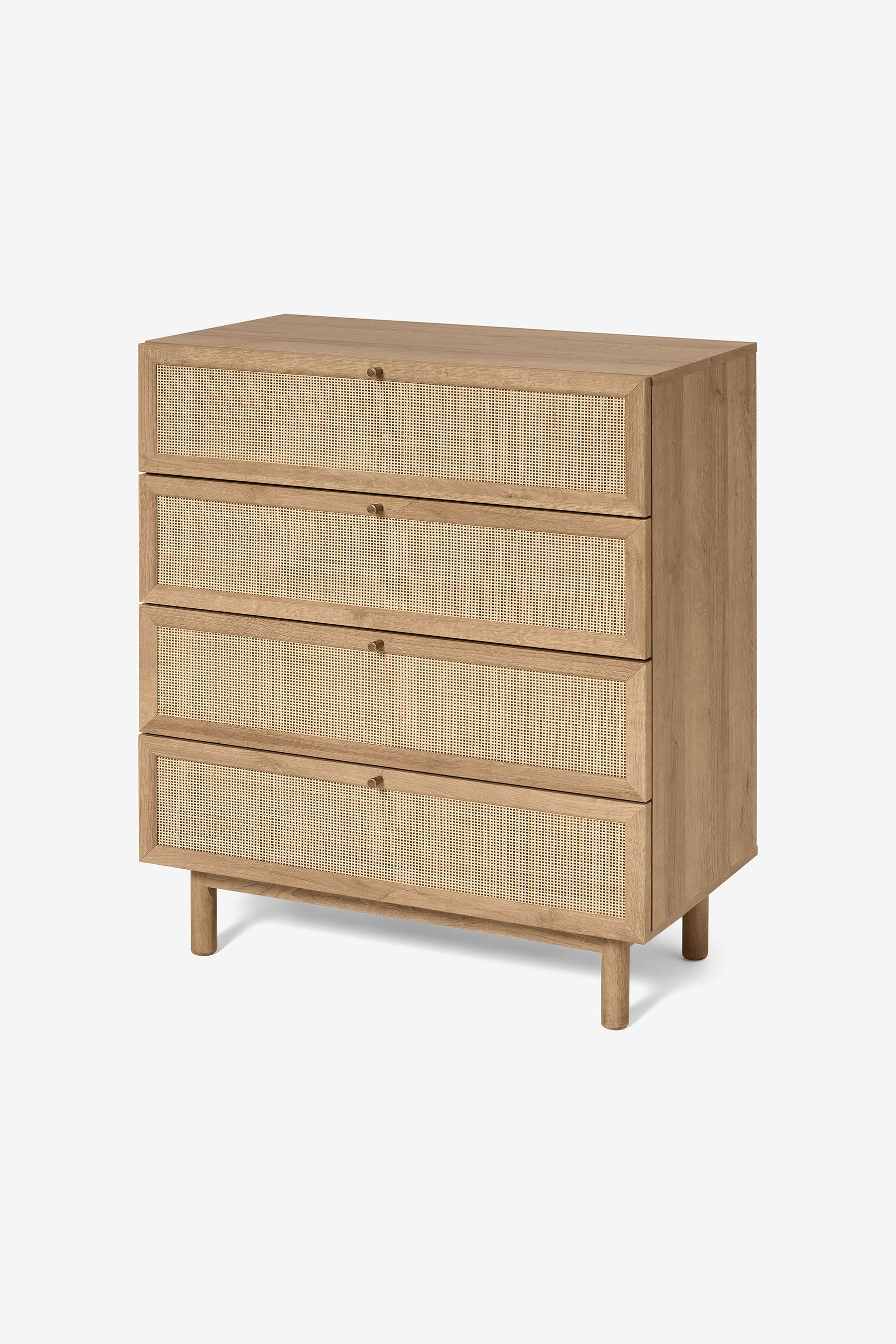 Buy MADE.COM Oak Effect Pavia Natural Rattan 4 Drawer Chest of