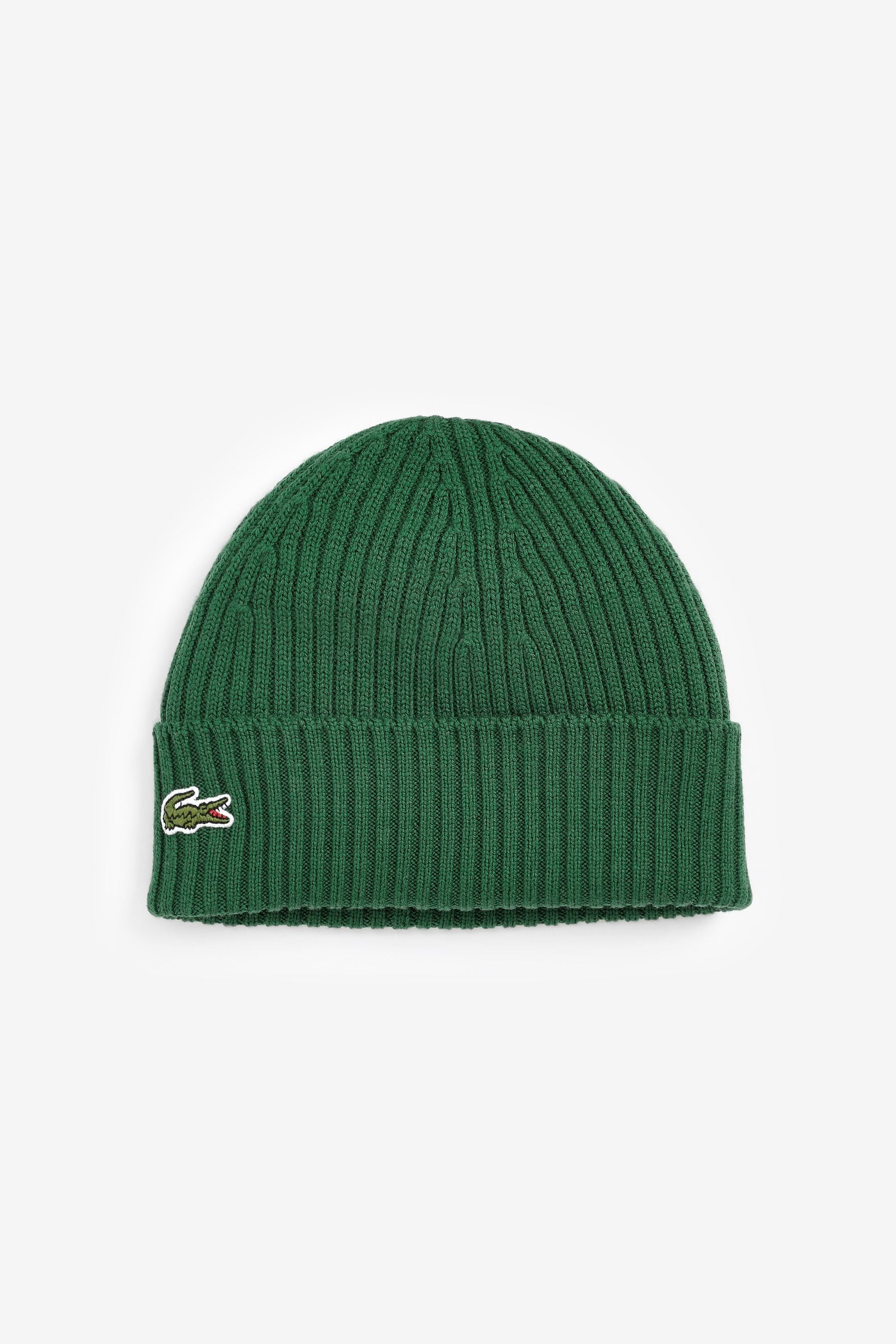 Lacoste knitted best sale logo beanie