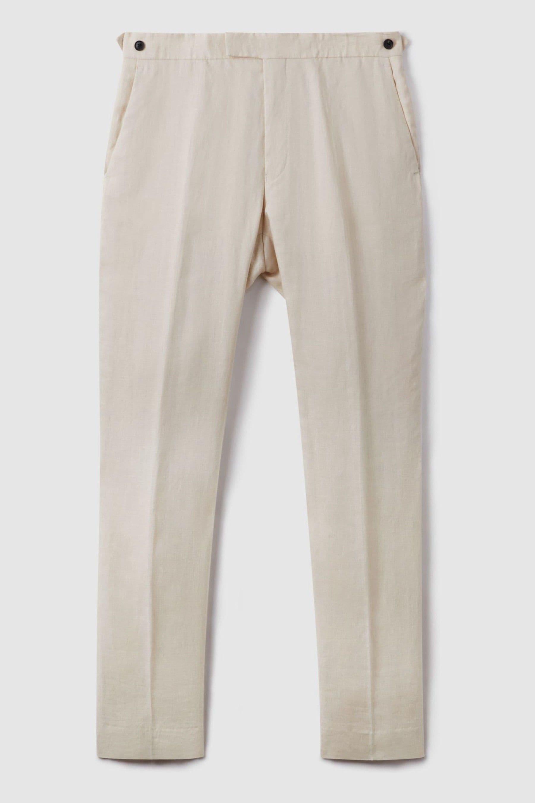 Buy Reiss Stone Kin Slim Fit Linen Trousers from the Next UK