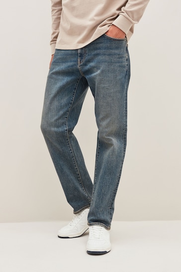 Buy Vintage Blue Straight Vintage Stretch Authentic Jeans from the Next UK online shop