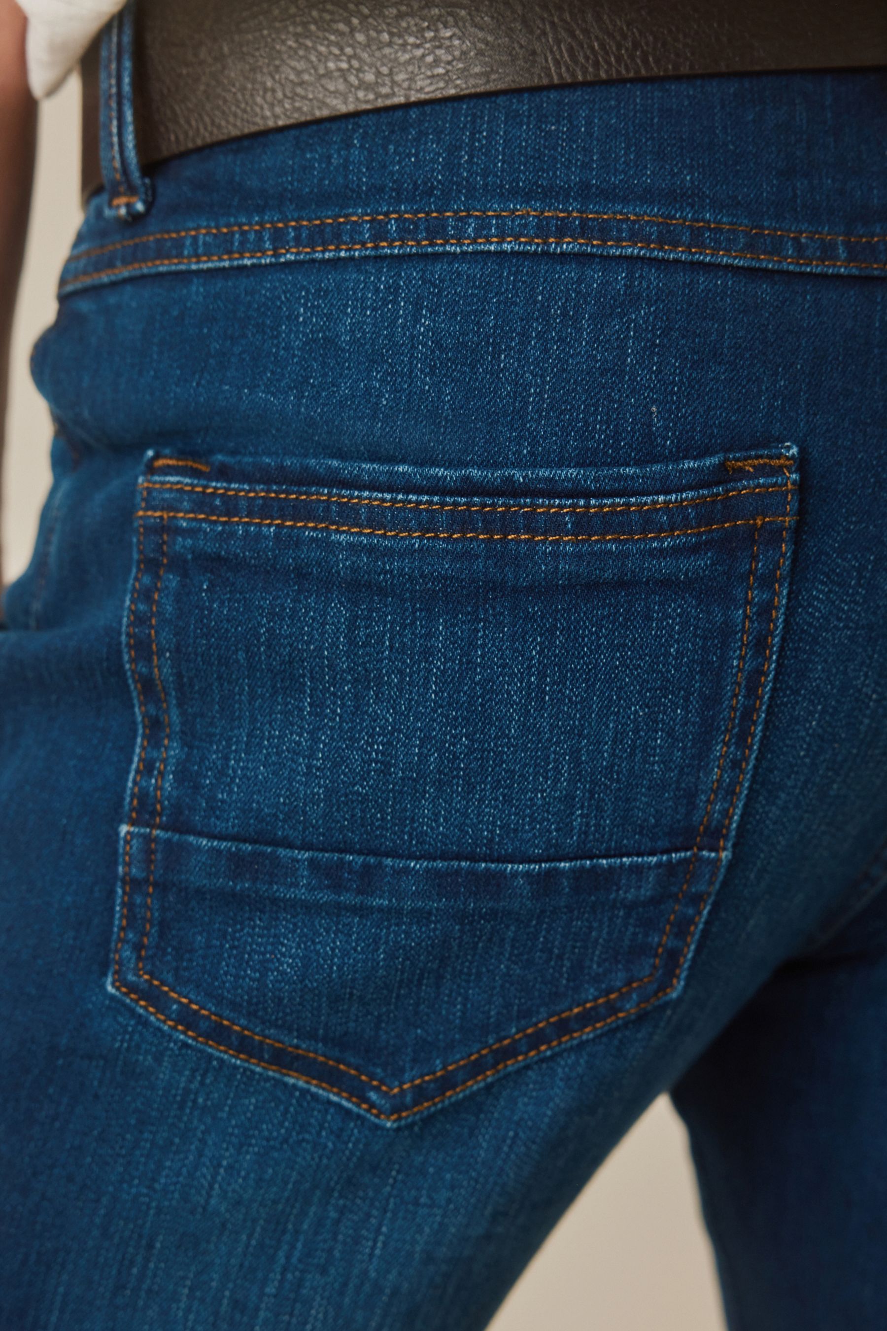 Blue Slim Belted Authentic Jeans