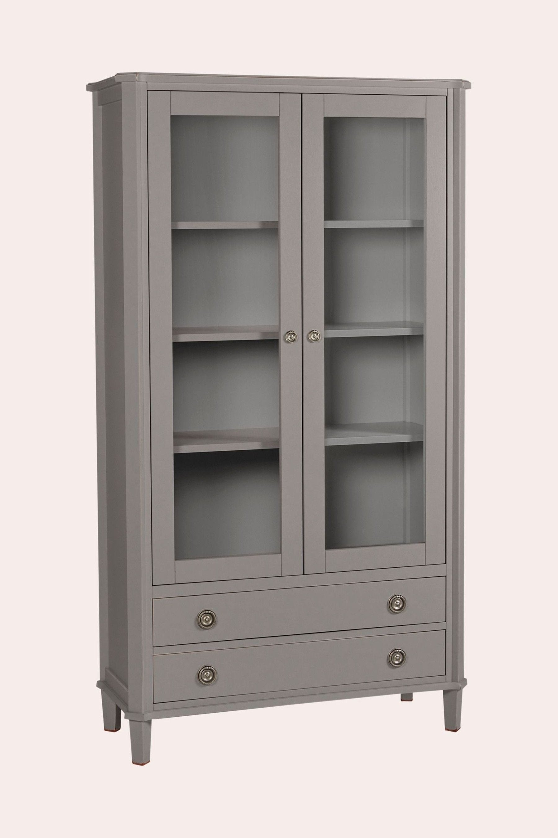 Laura Ashley Light Grey Henshaw 2 Door 2 Drawer Display Unit