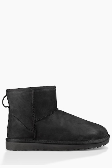 UGG Classic Mini Leather Black Boots