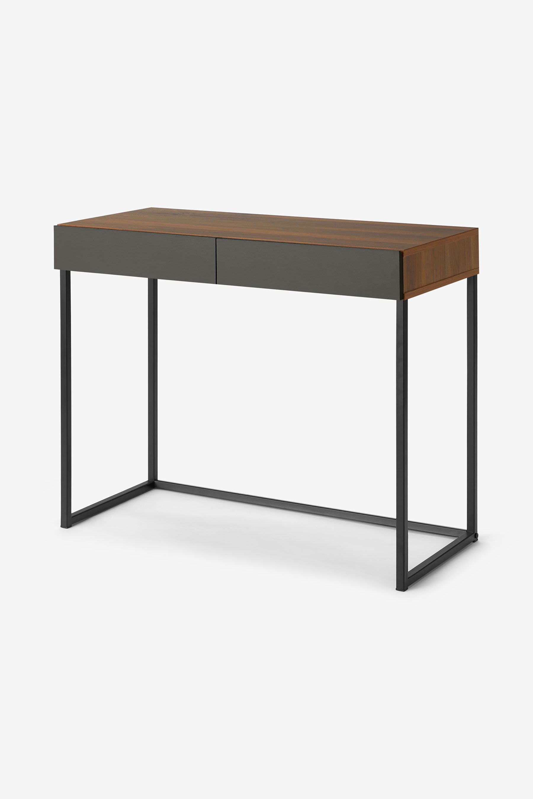 Buy MADE.COM Walnut Effect and Grey Hopkins Compact Desk from the