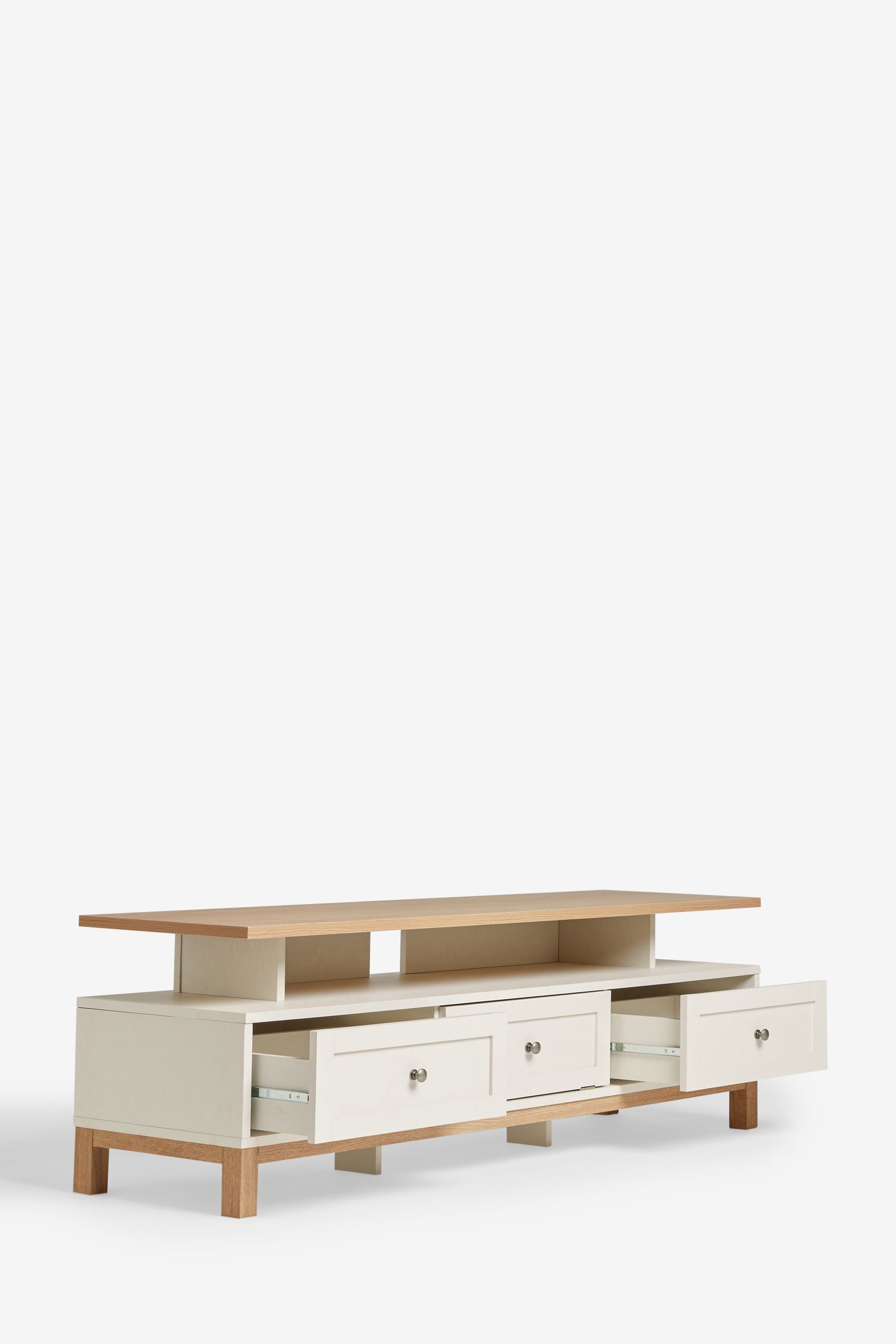 Cream floating tv top unit