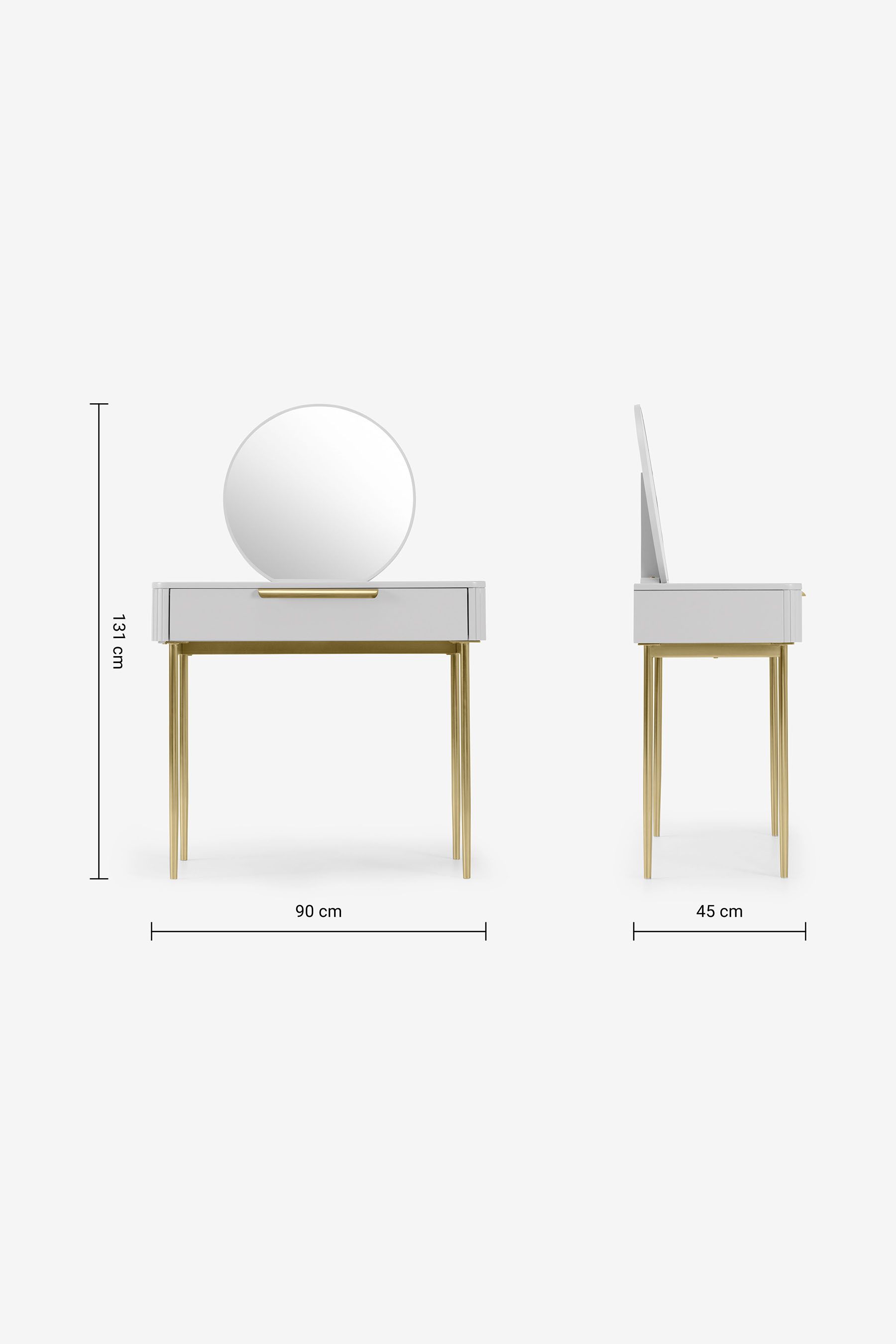 MADE.COM Grey Ebro Console Dressing Table
