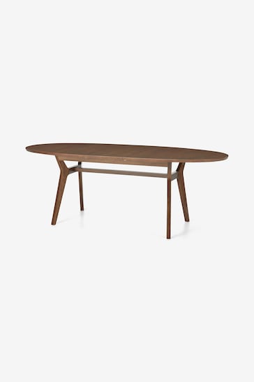 MADE.COM Dark Oak Jenson Oval Extendable 6 to 8 Seater Dining Table