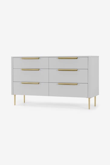 MADE.COM Grey Ebro 6 Drawer Chest of Drawers
