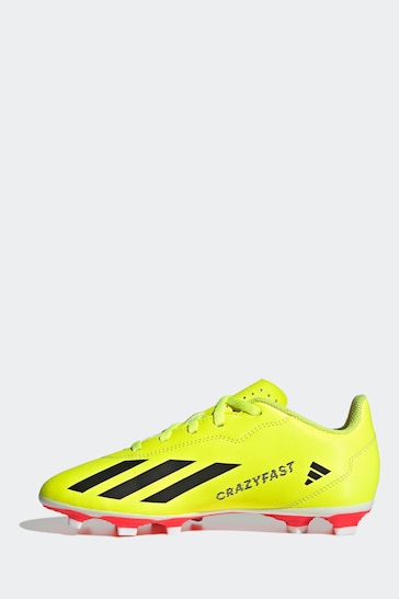 adidas Yellow Football X Crazyfast Club Flexible Ground Kids Boots