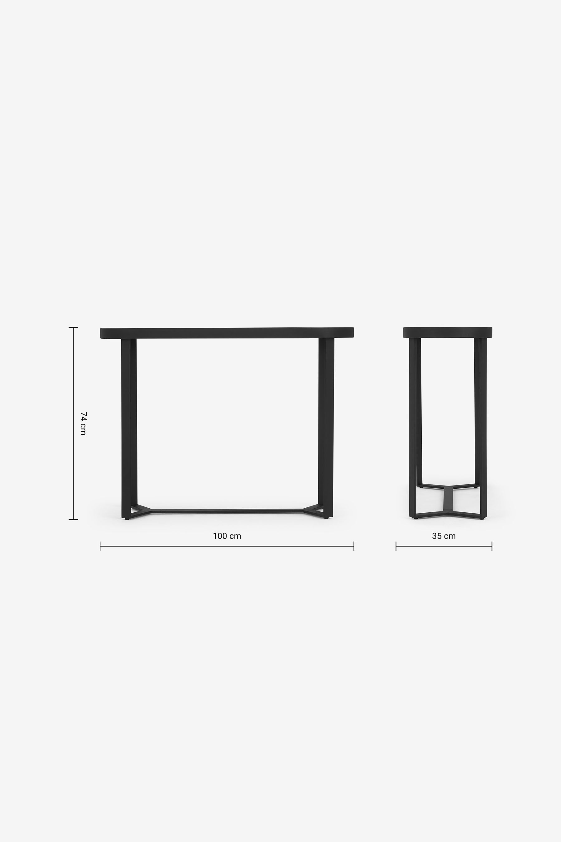 Tall top black desk