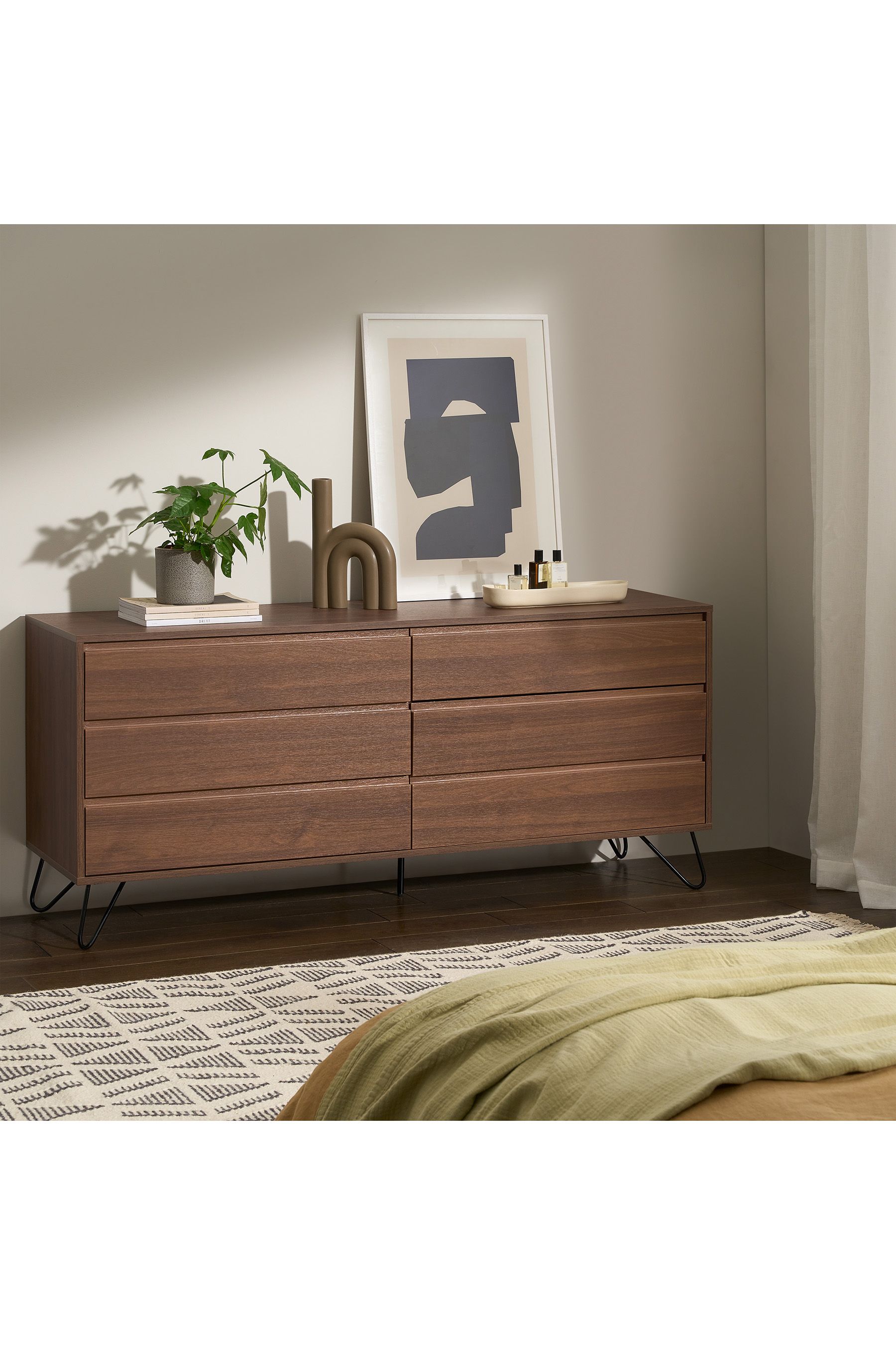 Elona wide shop chest of drawers