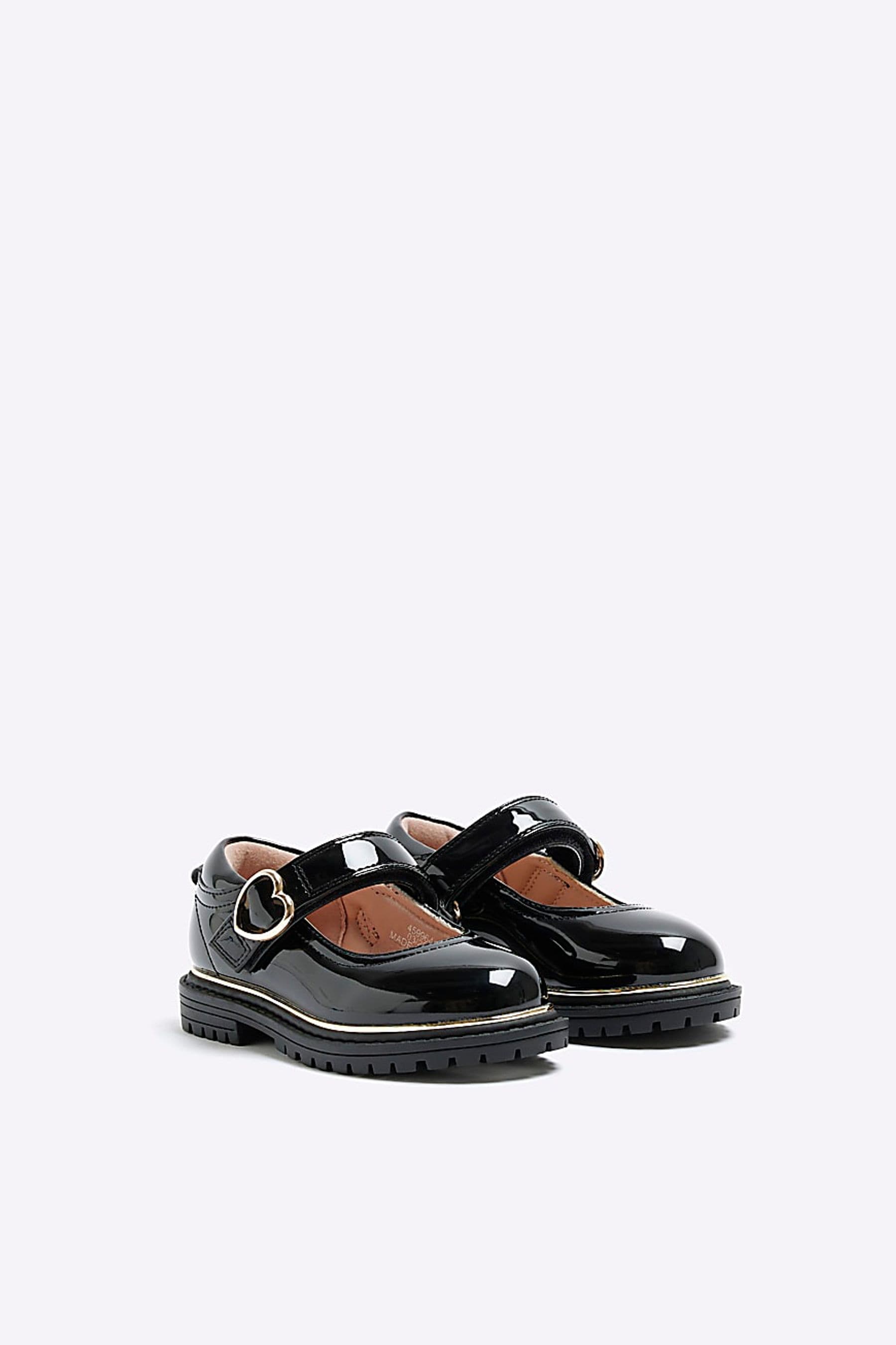 River island black sales school shoes