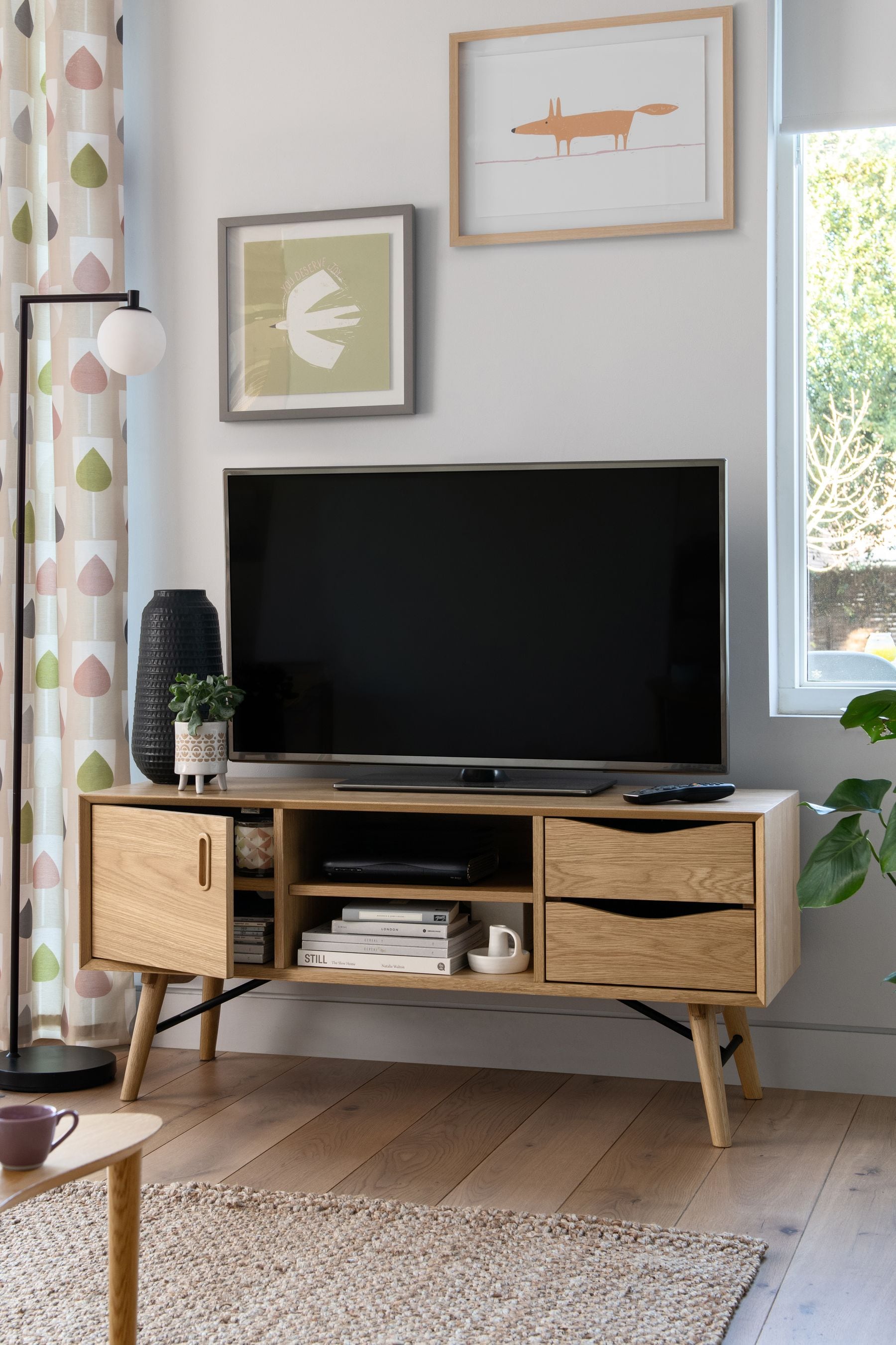 Scion Oak Nordic TV Unit