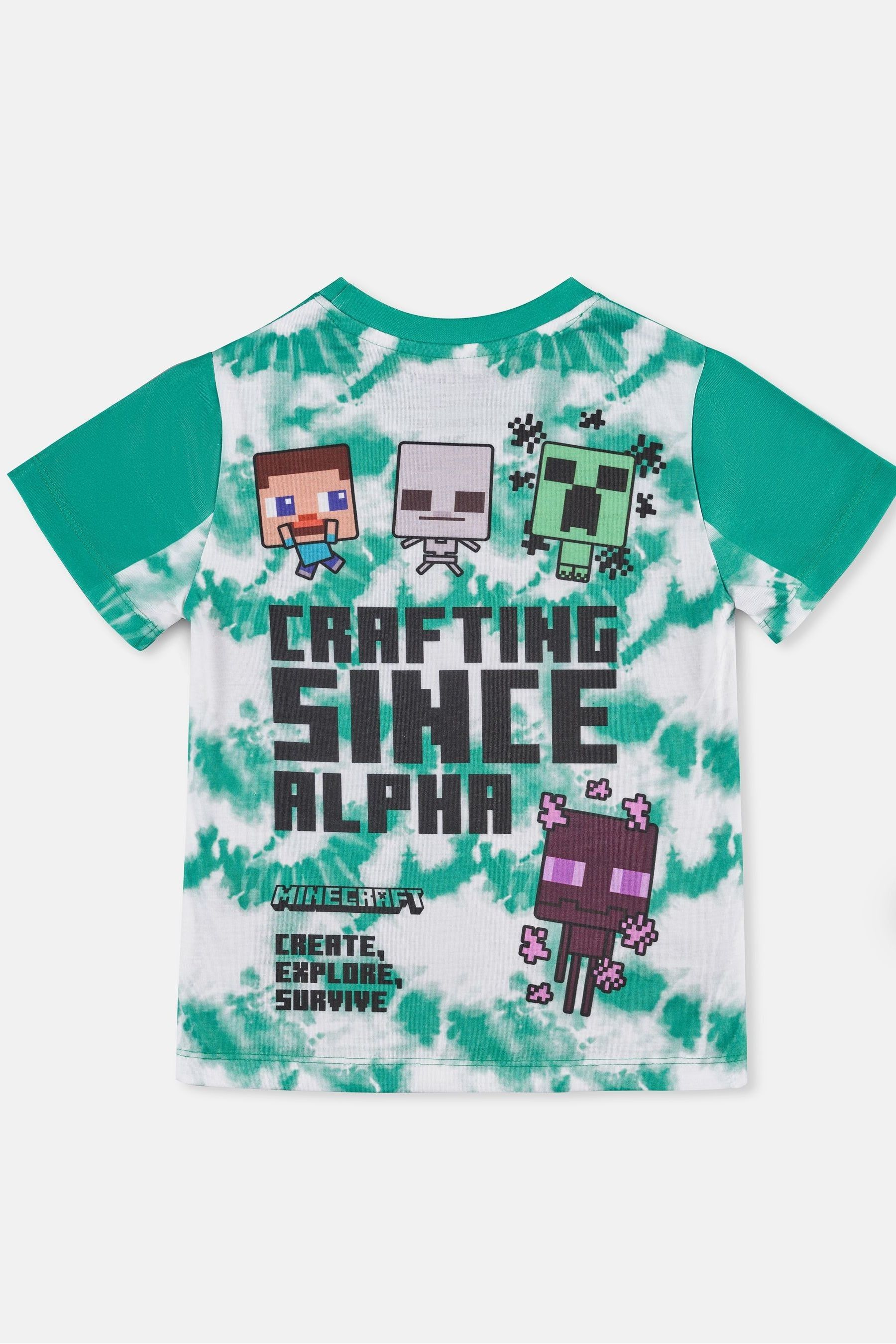 Buy Angel Rocket Green Minecraft Colourblock T Shirt from the
