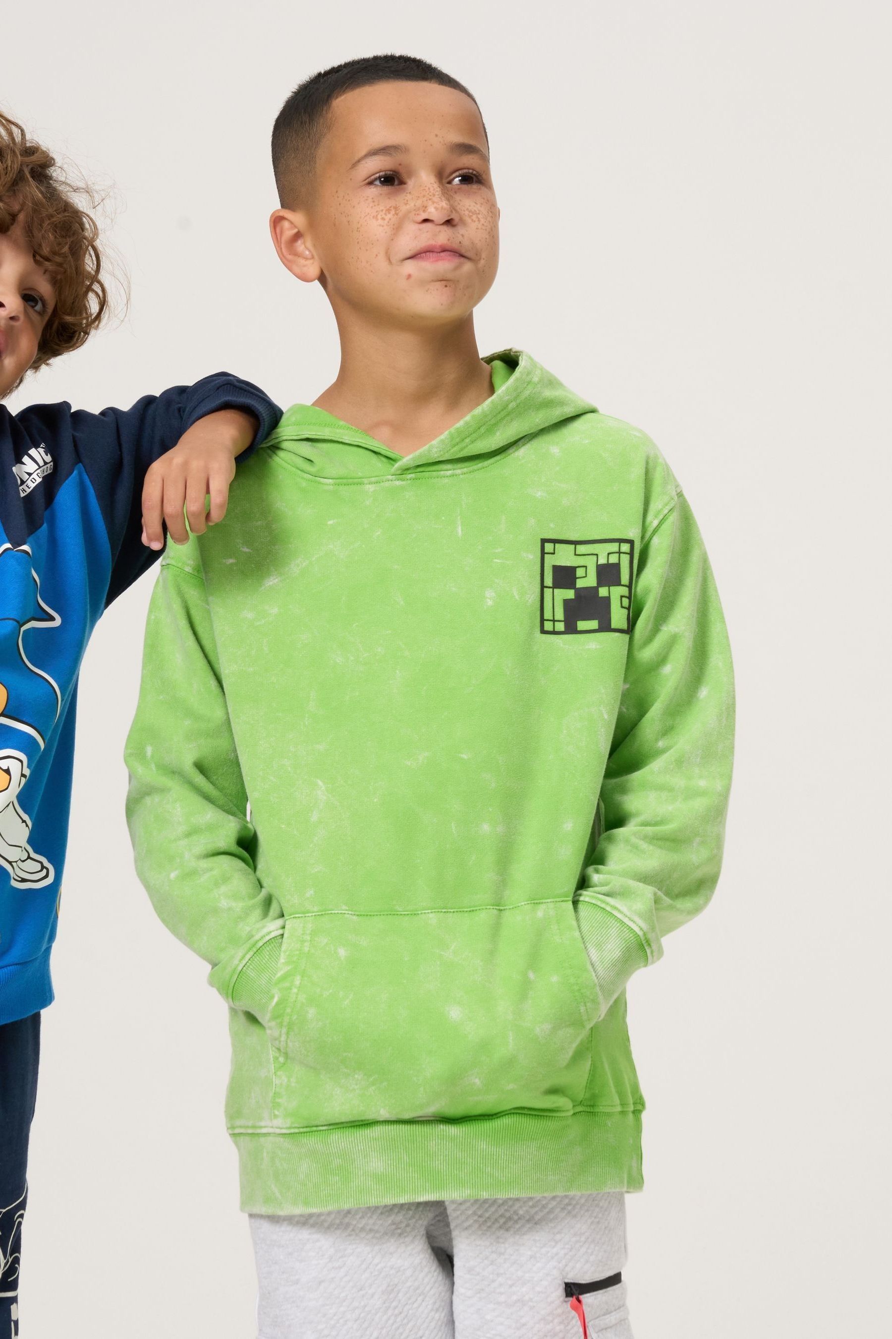 Angel Rocket Green Minecraft Graphic Hoodie