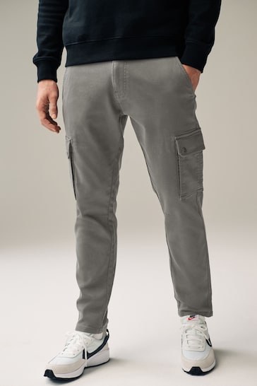 Grey Motionflex Cargo Trousers