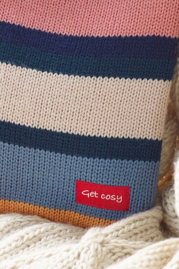 Stripy Knitted Hot Water Bottle
