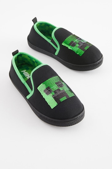 Black Minecraft Cupsole Slippers