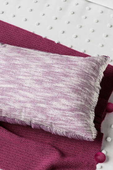 Helena Springfield Purple Pom Pom Knit Throw