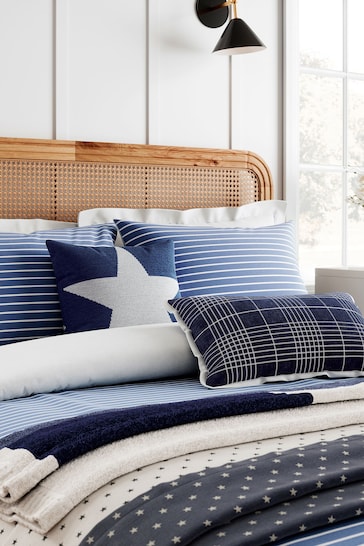 Helena Springfield Blue Breton Stripe Duvet Cover and Pillowcase Set