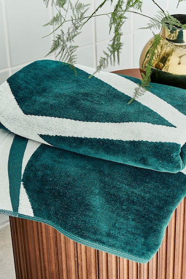 Harlequin Teal Blue Sumi Towel