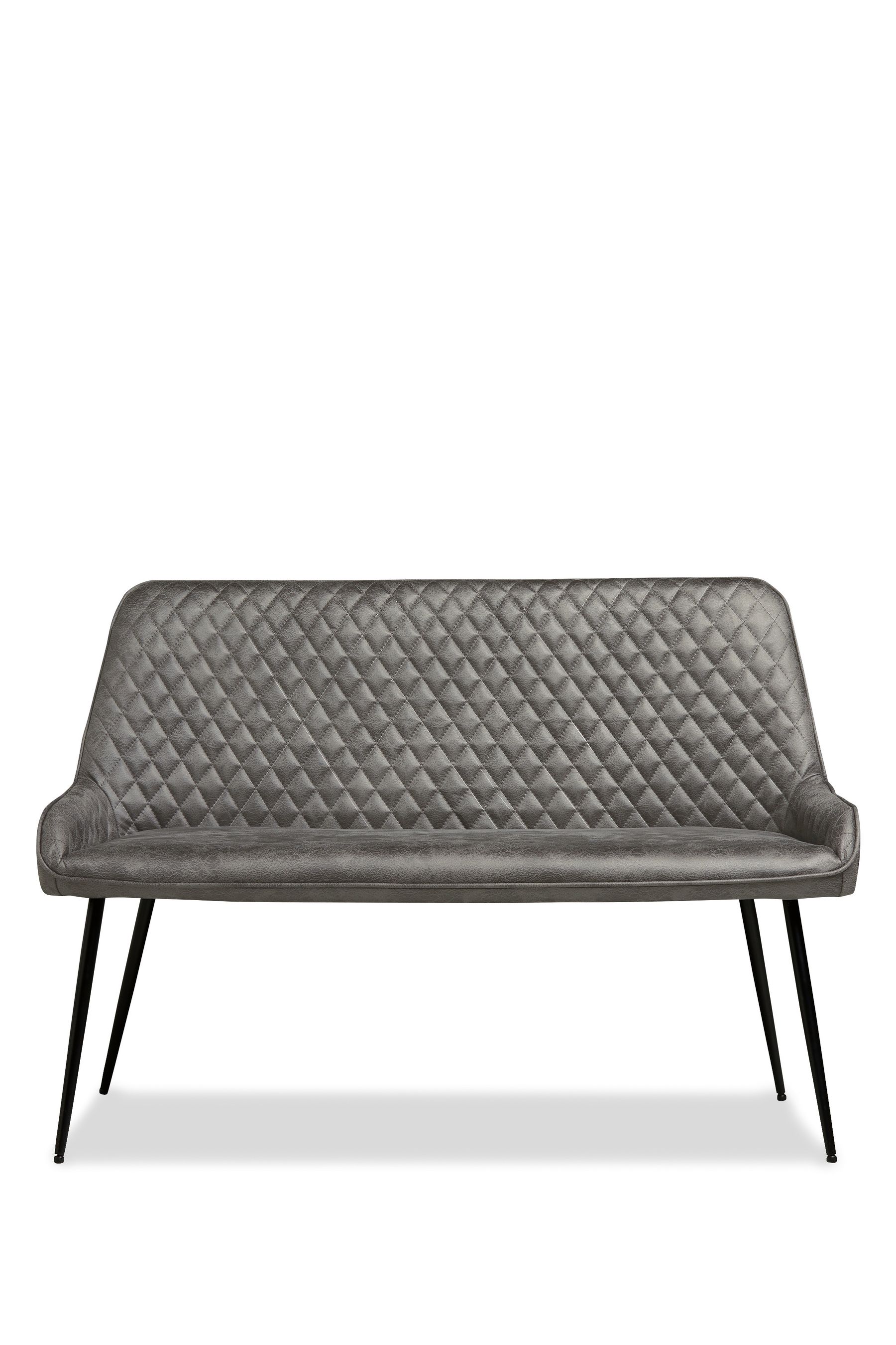 Monza Faux Leather Dark Grey Hamilton Dining Bench