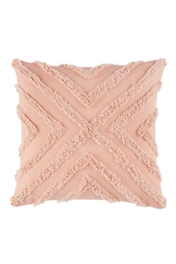 Pineapple Elephant Pink Diamond Tufted Cotton Cushion