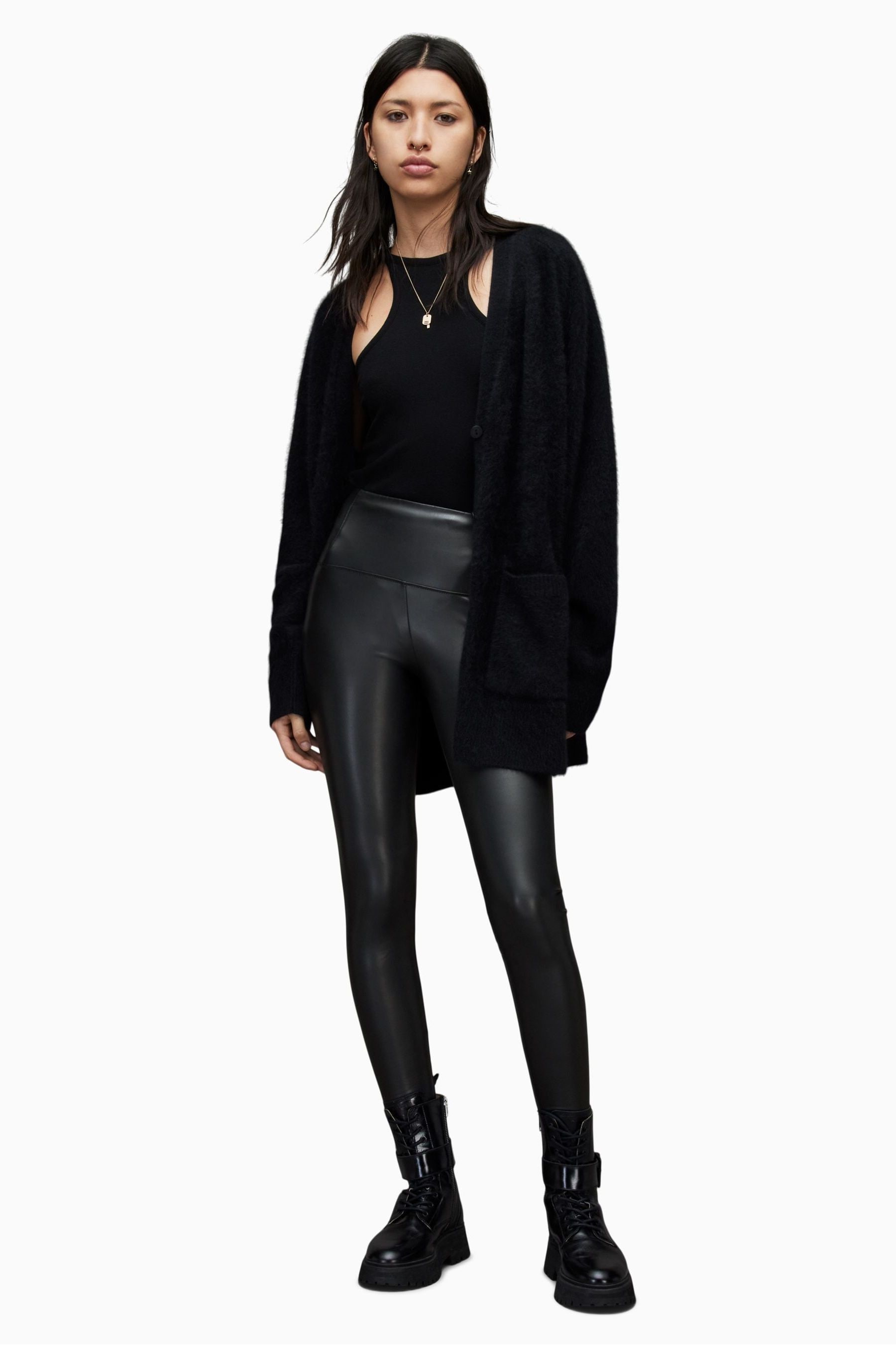 AllSaints Black Cora Leggings