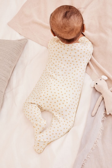 White Star Print Baby Sleepsuit 1 Pack (0-2yrs)