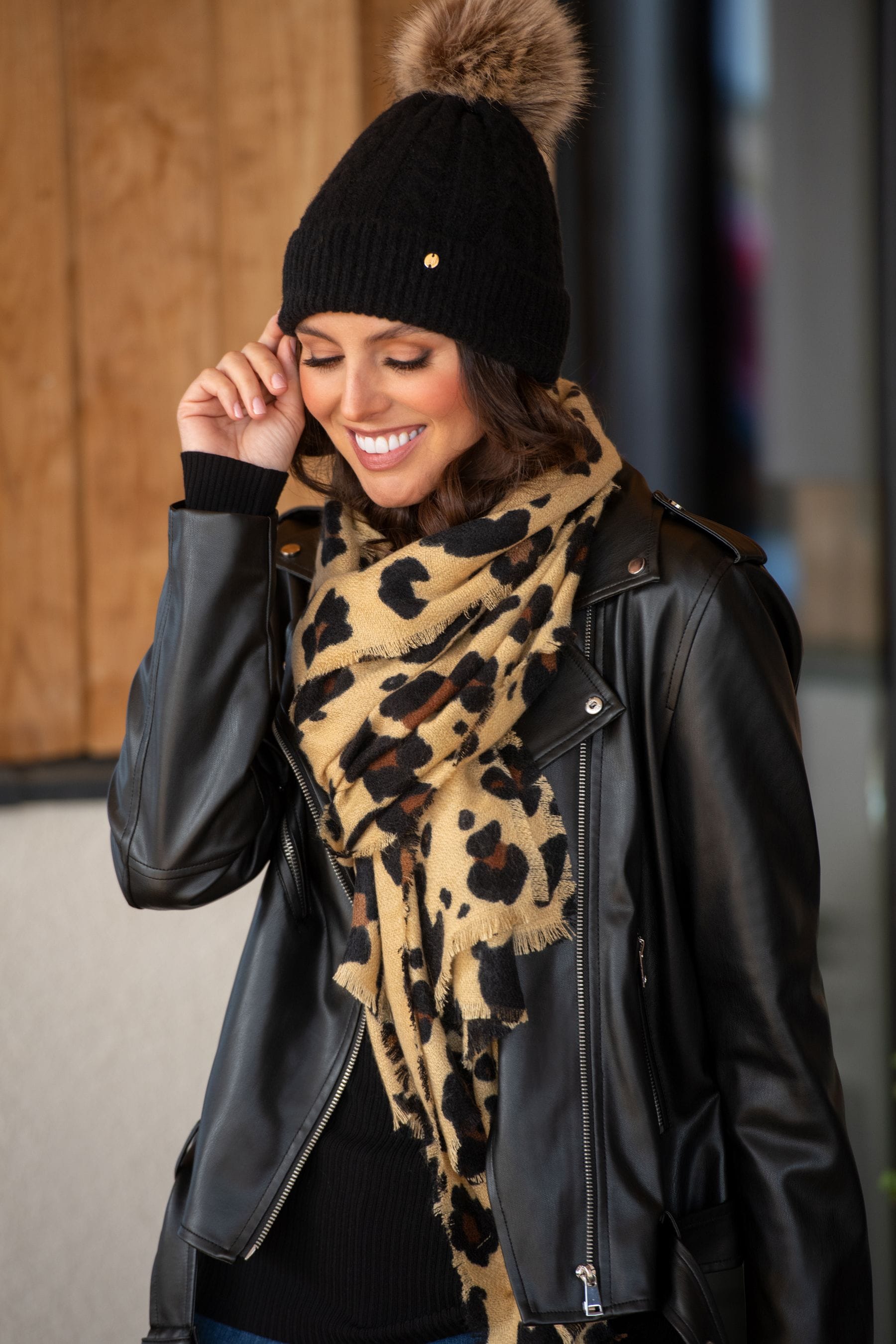Leopard print deals oversized scarf uk