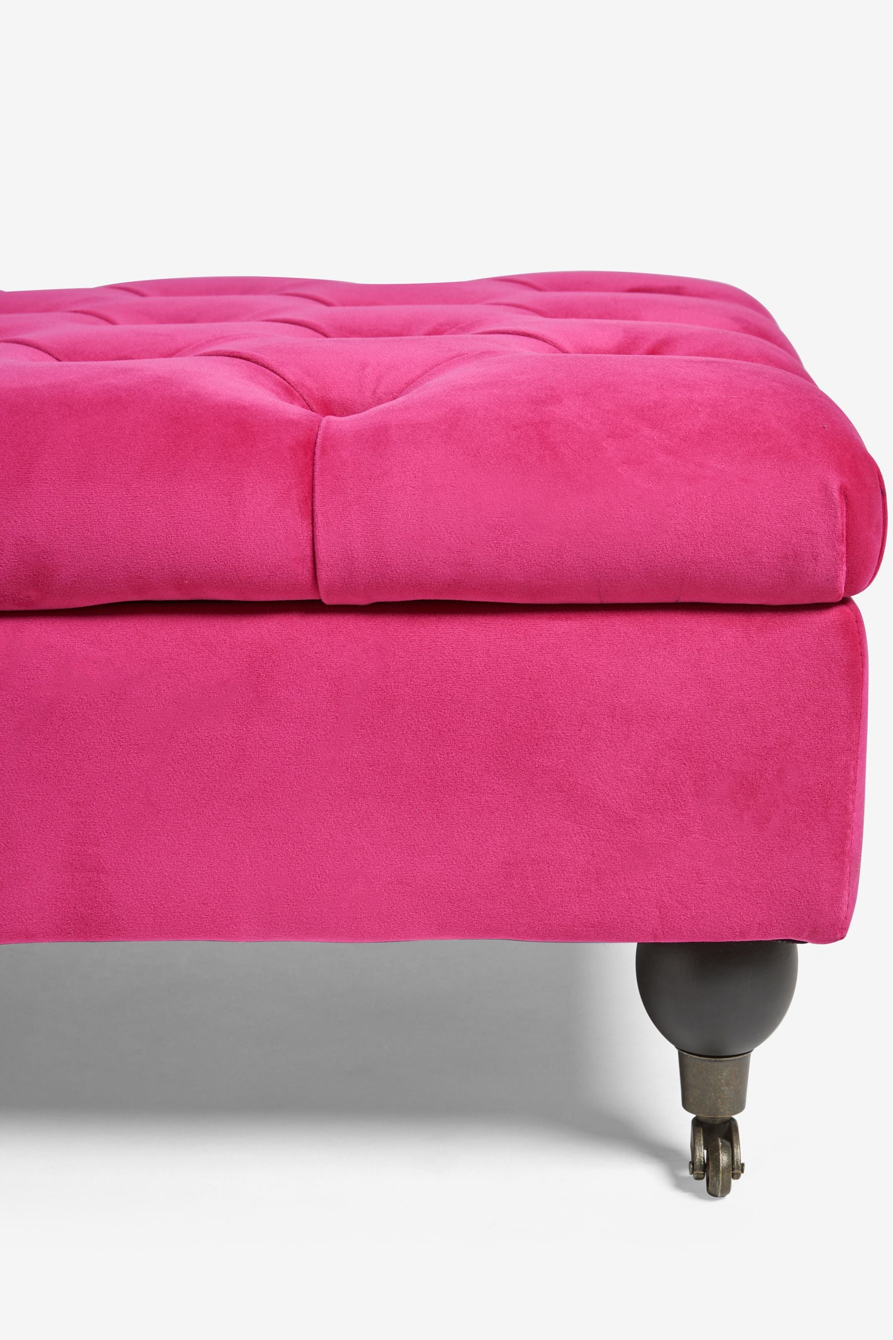 Fuchsia velvet outlet ottoman