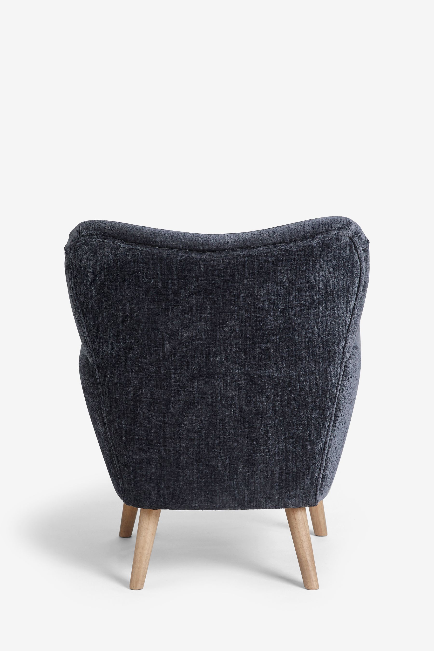 Buy Plush Chenille Slate Blue Wilson II Highback Armchair from the