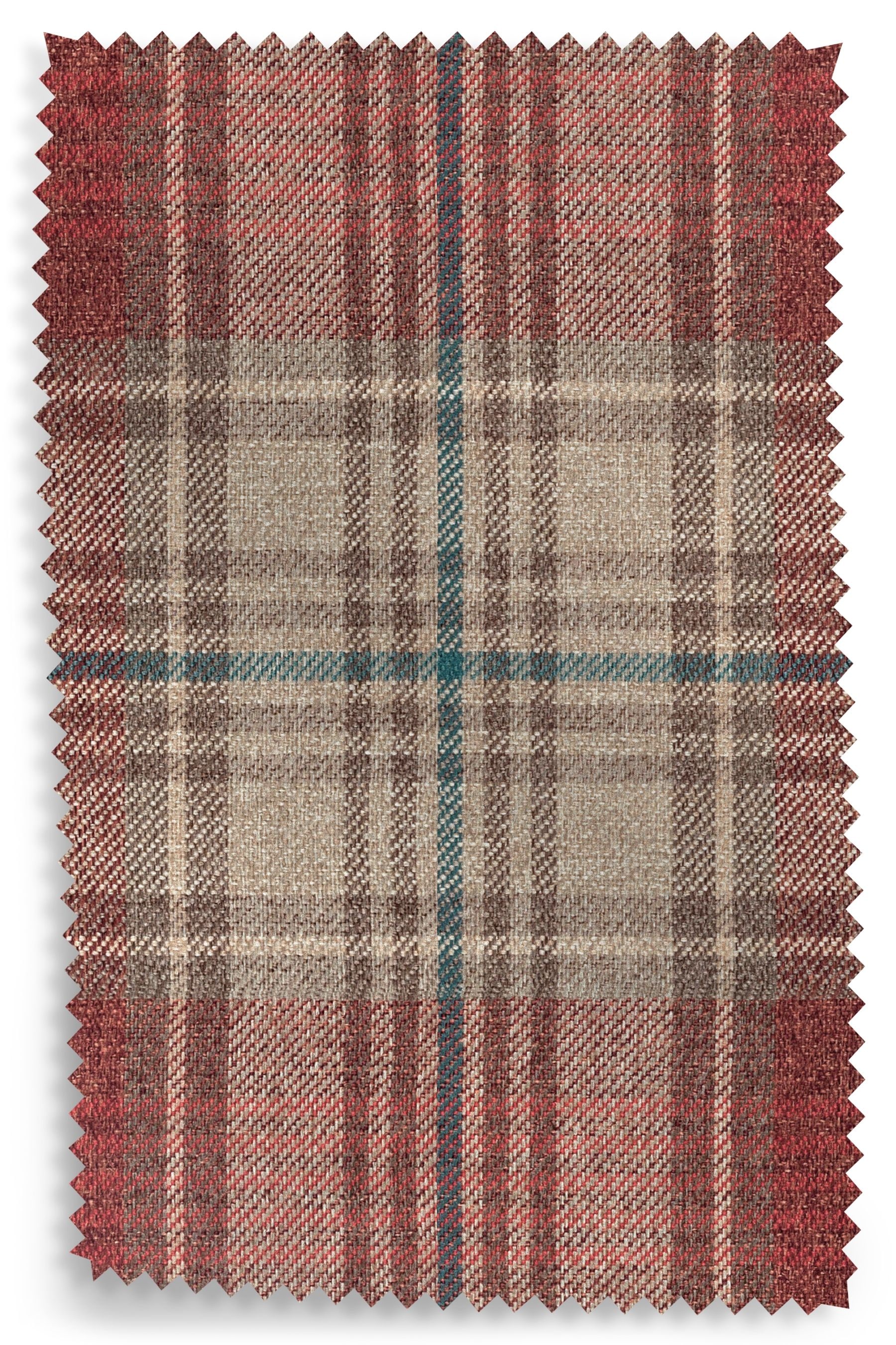 Buy Versatile Check Stirling Red Wilson II Highback Armchair from