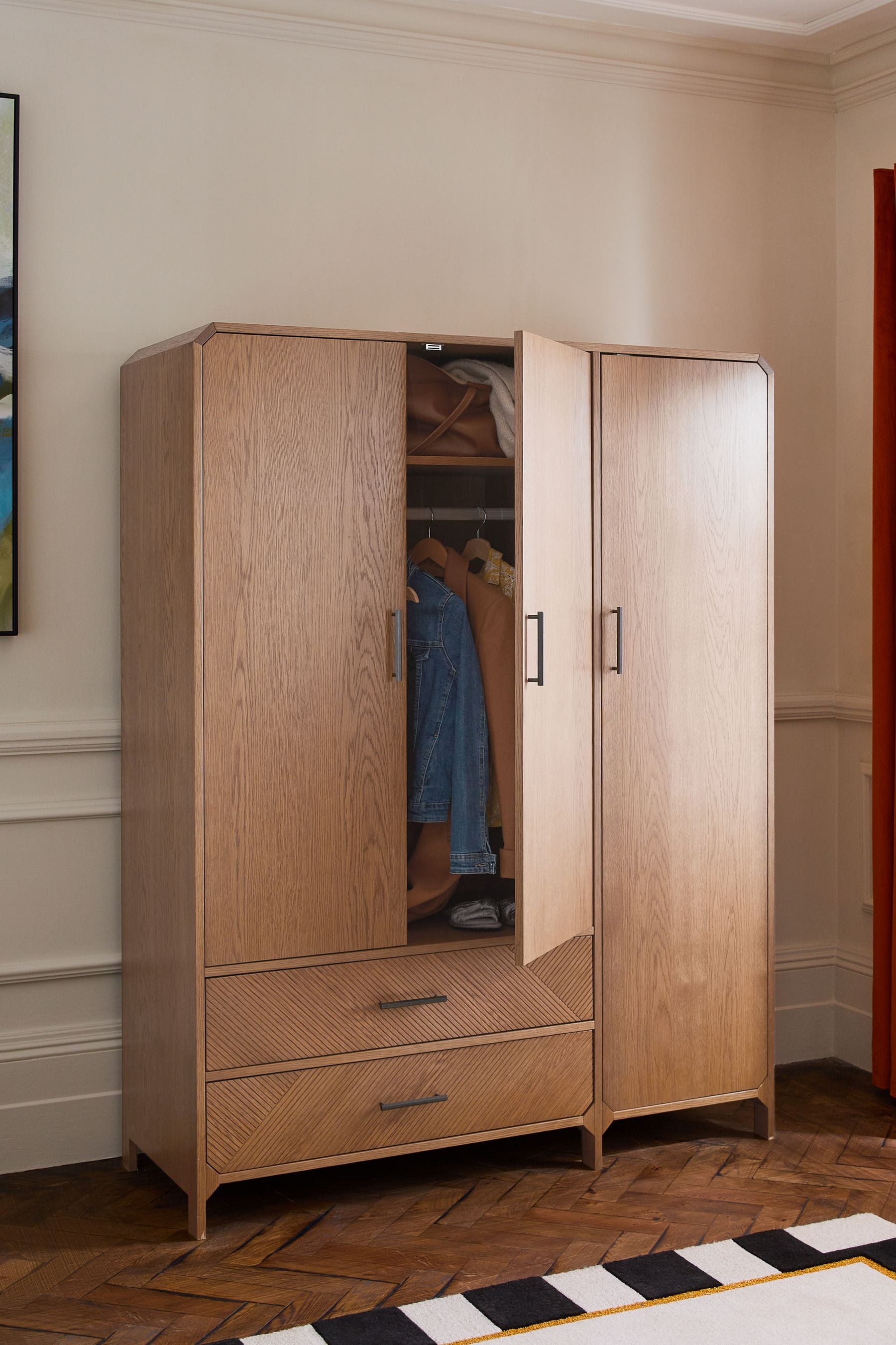 Natural deals wood armoire