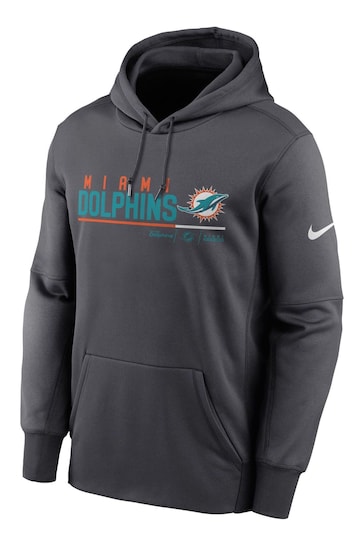 Nike Black Fanatics NFL Miami Dolphins Therma Pullover Hoodie