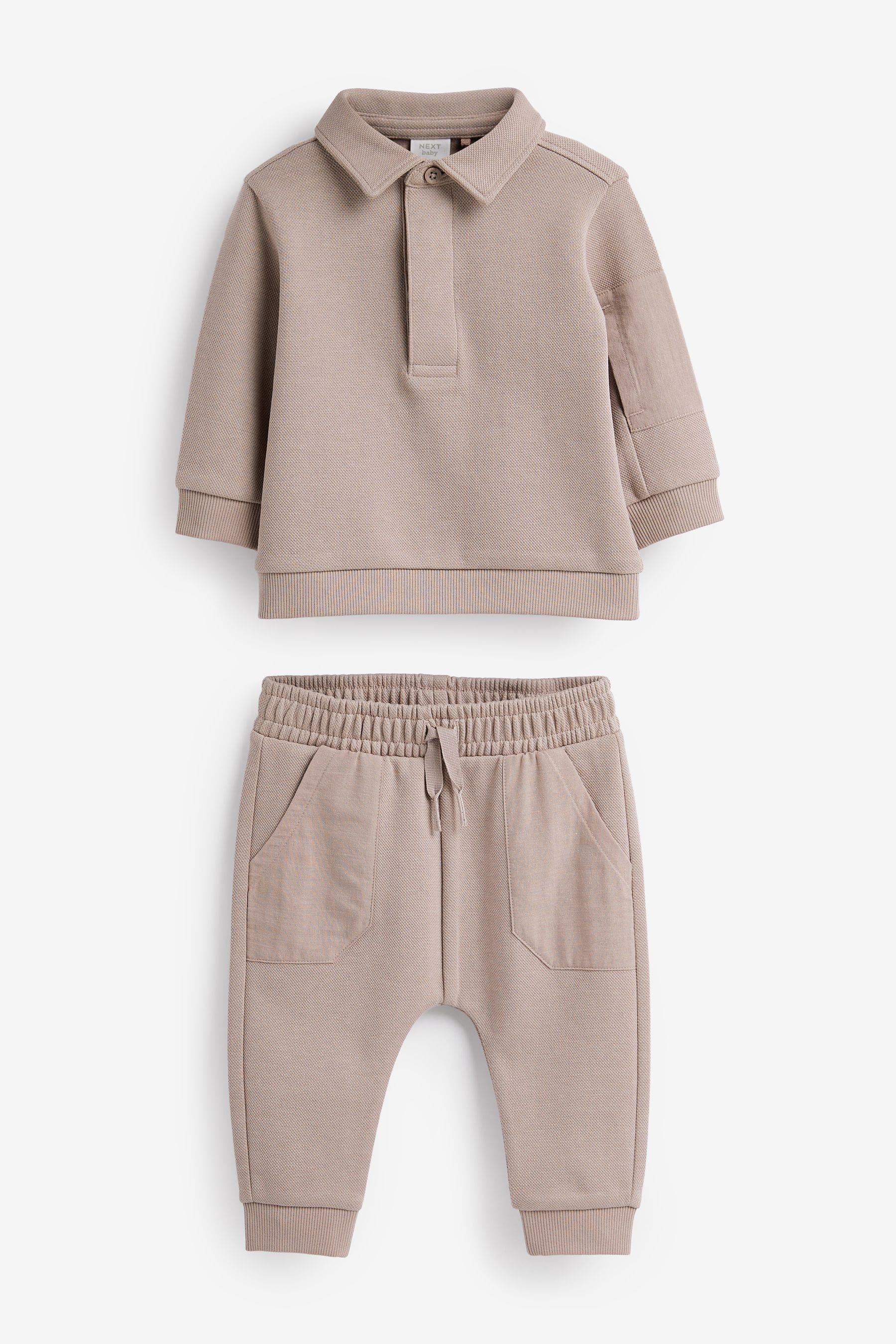 Buy Neutral Neutral Jersey Baby Shirt and Joggers 2 Piece Set from