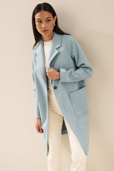 Buy Blue Smart Mid- Length Coatigan from the Next UK online shop