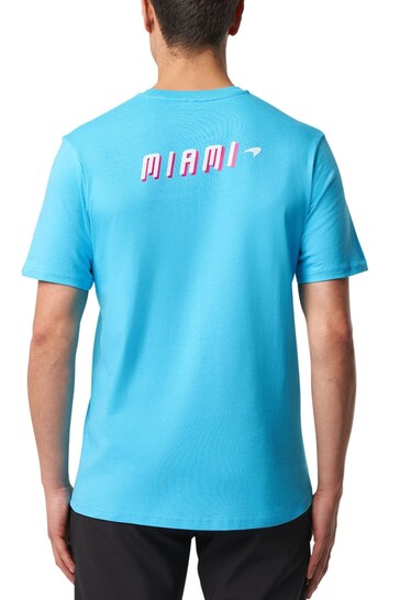 Fanatics Blue McLaren Miami Neon Logo T-Shirt