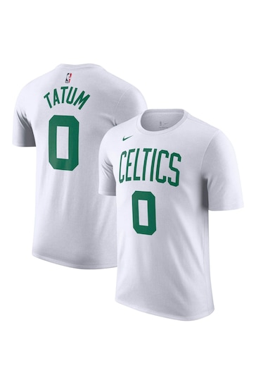 Nike White Fanatics Boston Celtics Jayson Tatum Name & Number Association T-Shirt