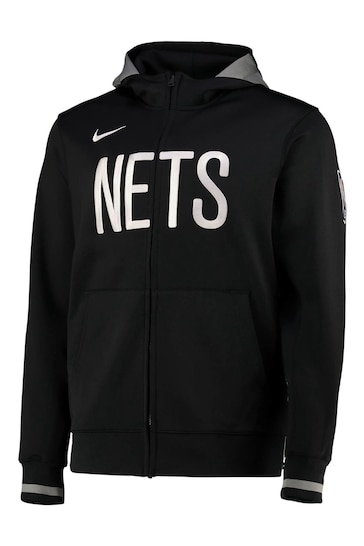 Nike Black Fanatics Brooklyn Nets Nike Thermaflex Full Zip Hoodie