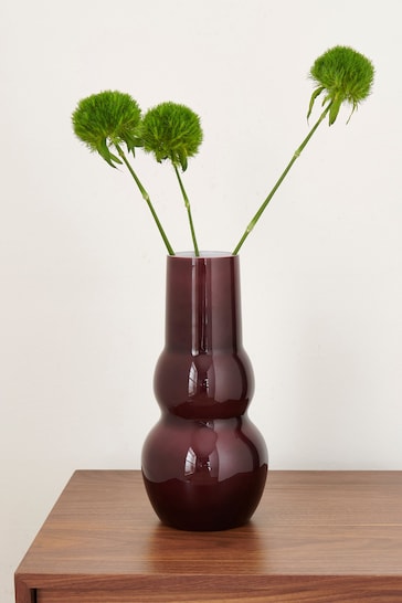 Jasper Conran London Red Sculptural Glass Vase