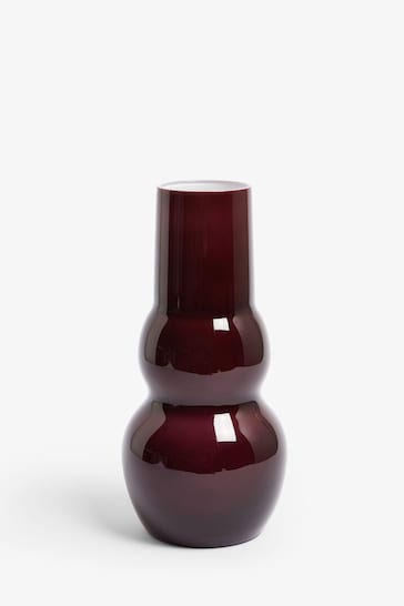 Jasper Conran London Red Sculptural Glass Vase