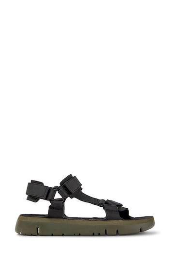 Oruga Black Leather Men's Schuhfirma Sandal