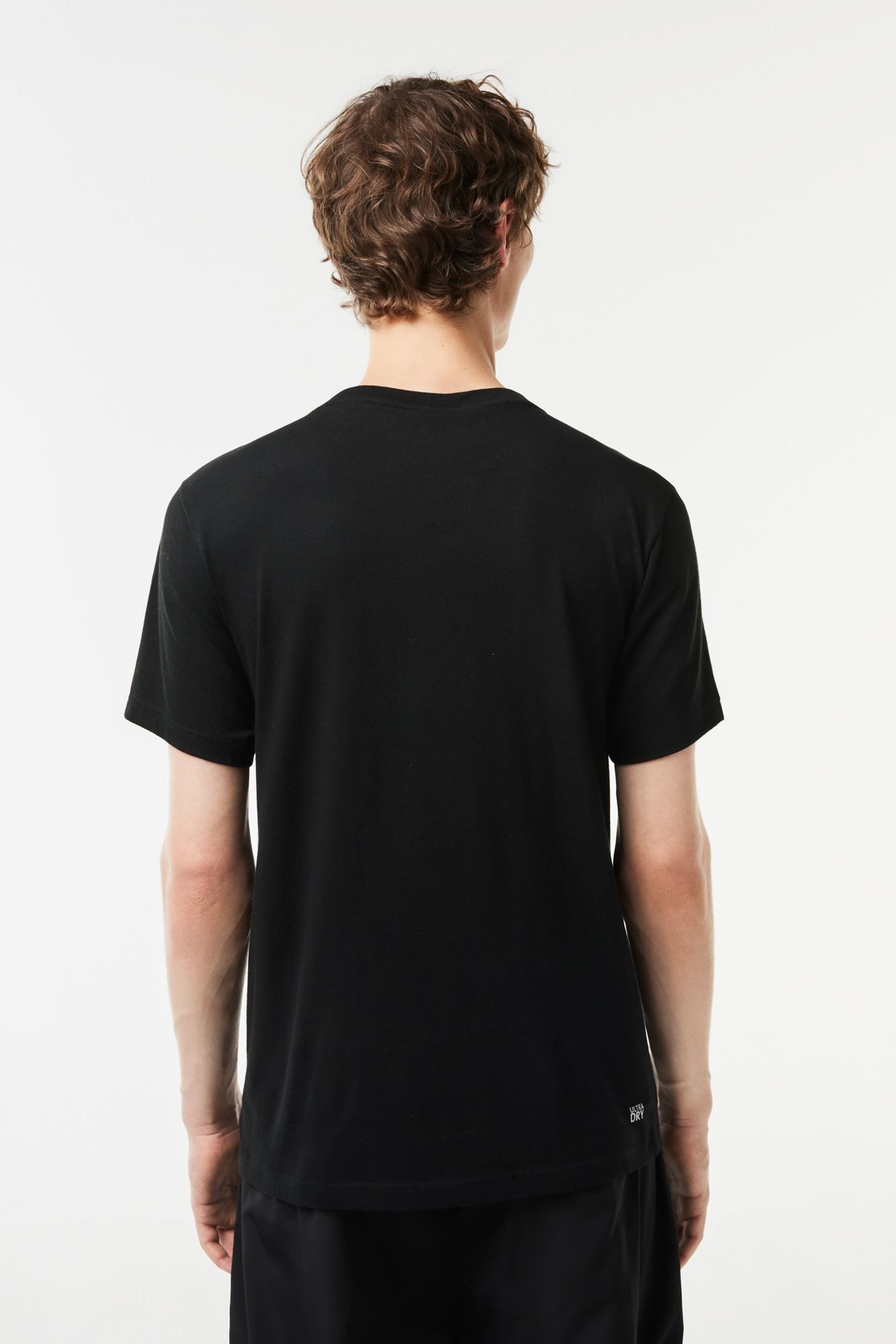 Mens lacoste sales black t shirt