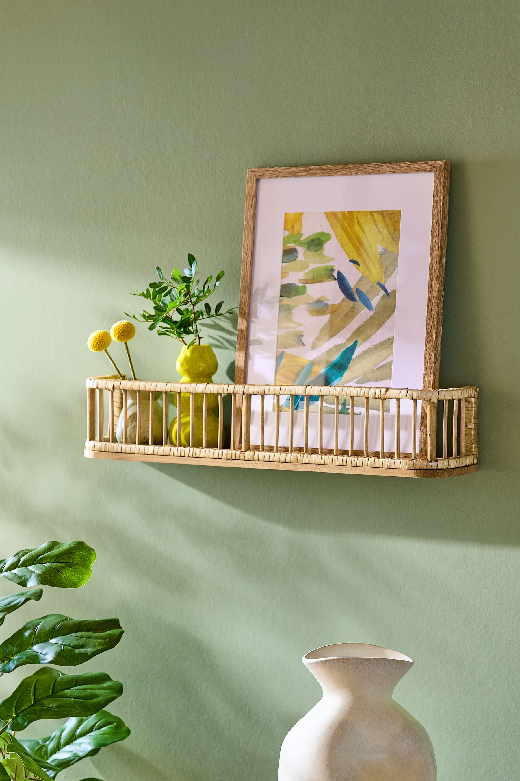 Rattan cheap wall unit