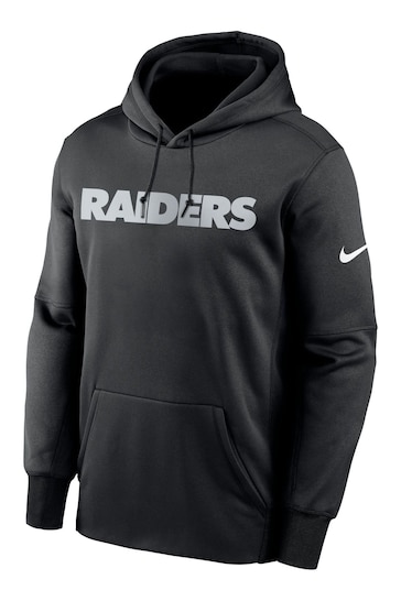 Nike Black NFL Fanatics Las Vegas Raiders Prime Wordmark Therma Pullover Hoodie