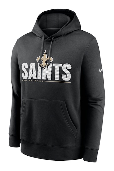 Nike Black NFL Fanatics New Orleans Saints Team Impact Club Fleece Hoodie